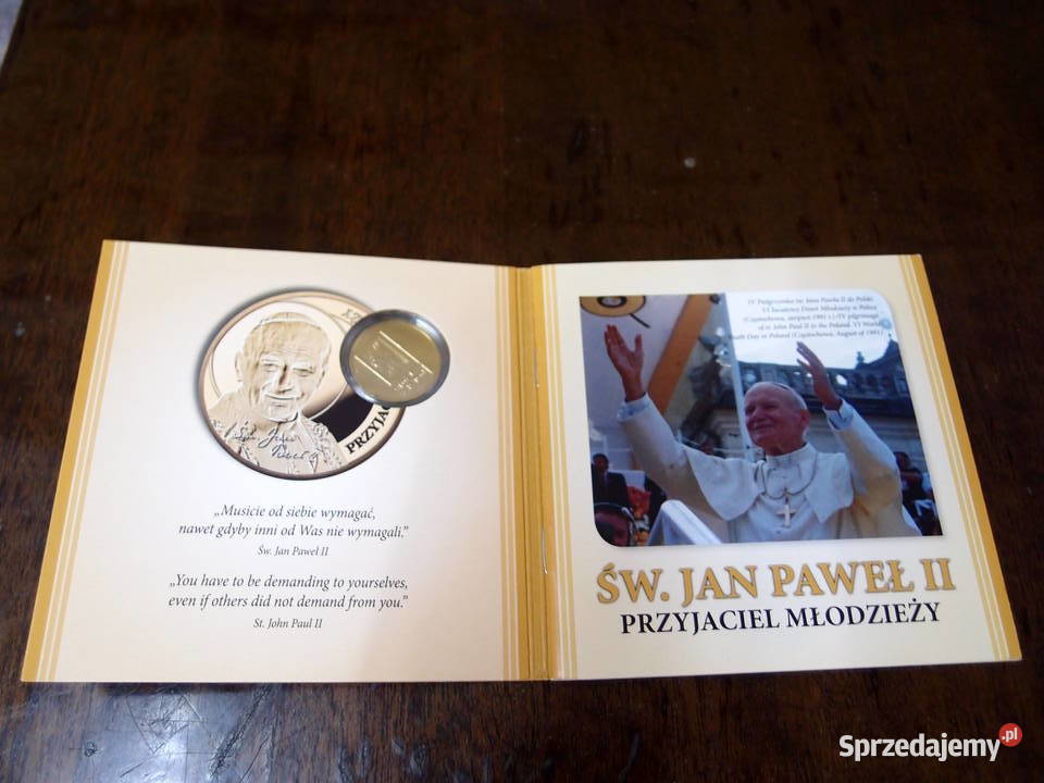 Numizmat św Jan Paweł II Przyjaciel Młodzieży Łódź