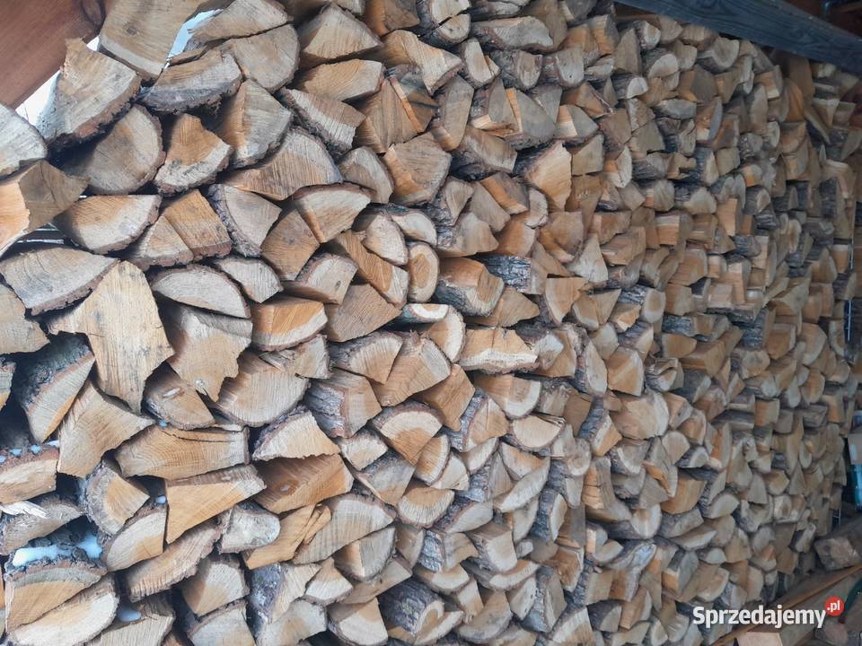 Drewno dębowe sezonowane suche kominkowe opałowe