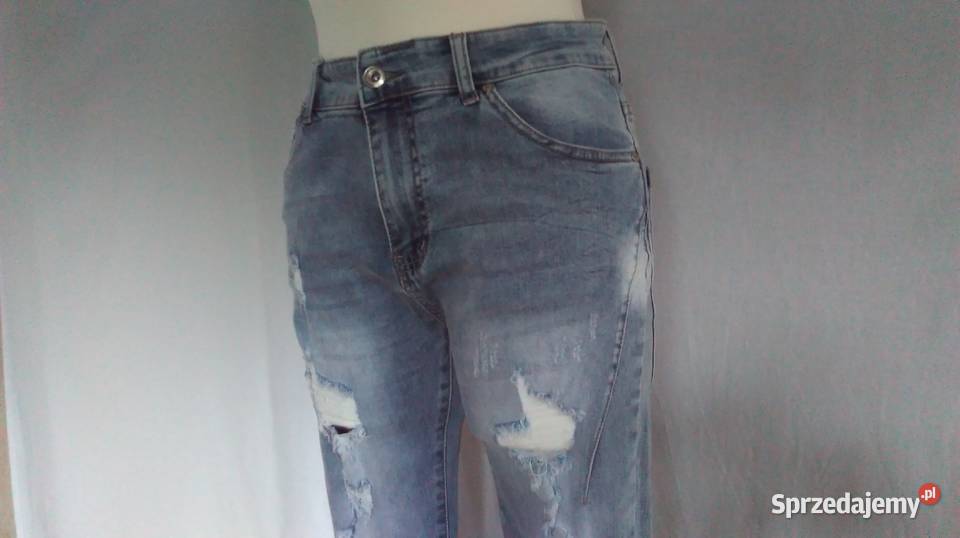 SPODNIE damskie JEANS jasny r L jakość NOWE Spodnie Białystok