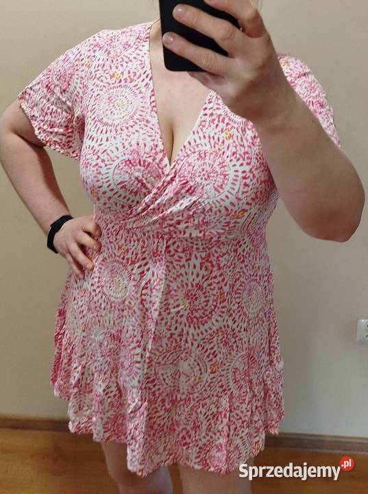 Sukienka wygodna na wiosnę rozmiar 44 różowy małopolskie