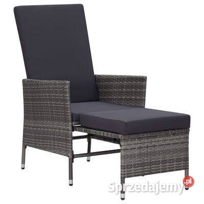 vidaXL Rozkładane krzesło ogrodowe z poduszkami mazowieckie Warszawa