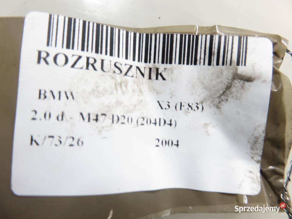 ROZRUSZNIK BMW X3 E83 20 d C190365A