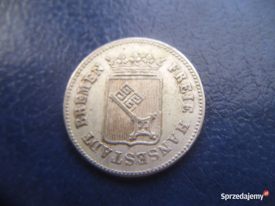 Sare monety 6 grote 1857 Brema Niemcy srebro