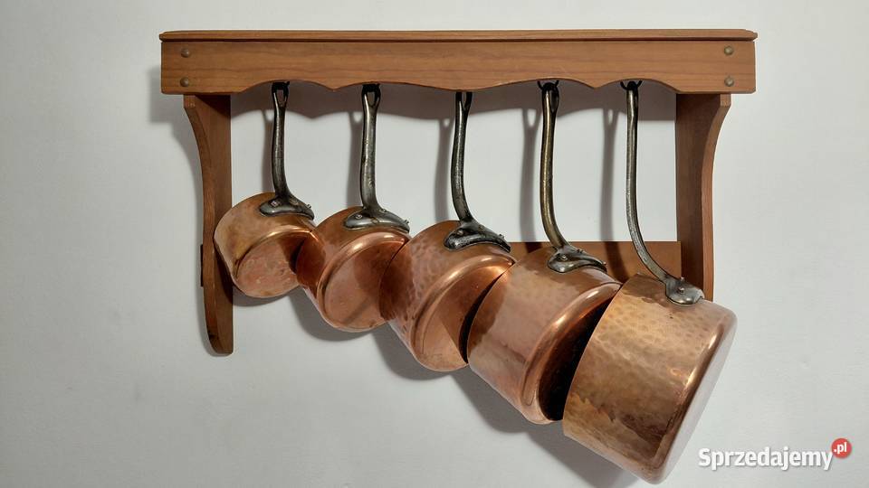 Zestaw Francuskich rondli miedzianych kutych Krzykawa