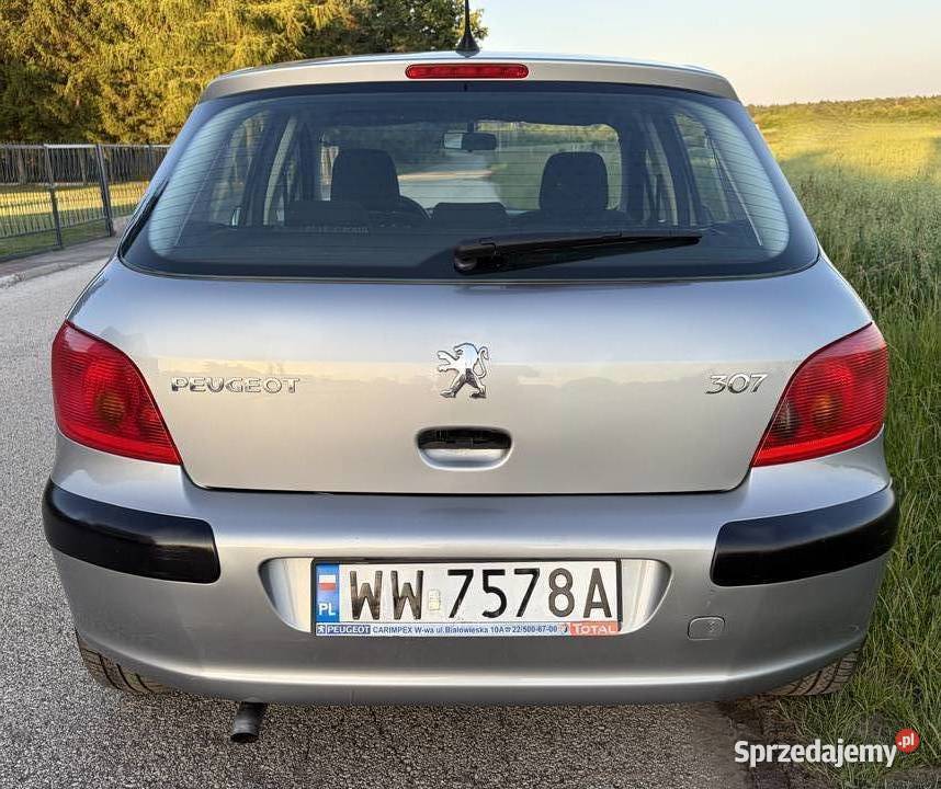Peugeot 307 141 przebieg 16 Benzyna isofix Wieliszew