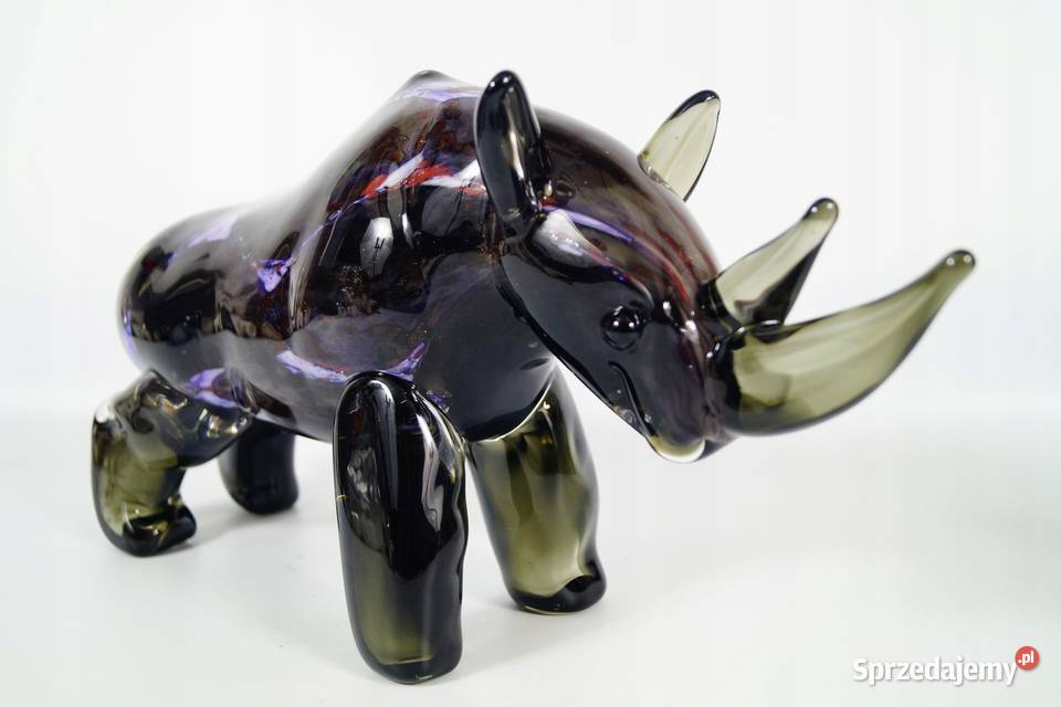 Murano style figura szklana NOSOROŻEC Antyki Gizałki