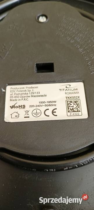 Podstawa obrotowa czajnika elektrycznego z Kłodzko sprzedam