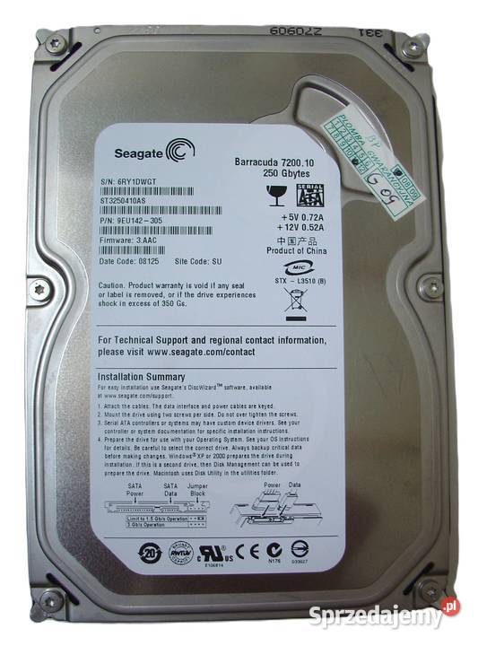 Dysk twardy Seagate Barracuda ST3250410AS 250GB Łódź