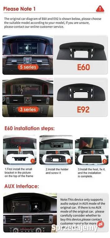 Radio Android 13 BMW serii 5 E60 E61 E62 1022