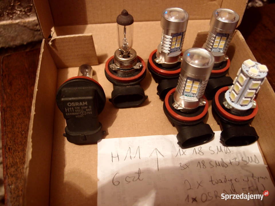 żarówki led 12V H3 P21 H11 W5W c5w i inne zestaw Łódź
