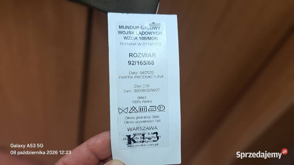 Mundur wyjciowy i plaszcz Opole