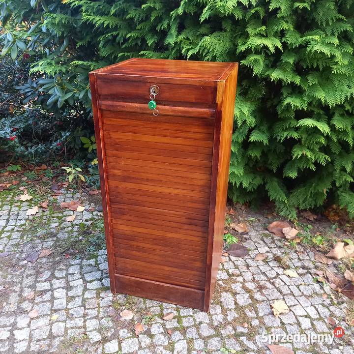 Duża szafka z roletą vintage szafka biurowa Warszawa