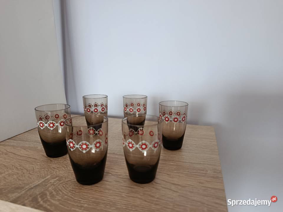 Brązowe kieliszki do wódki likieru podkarpackie Stalowa Wola