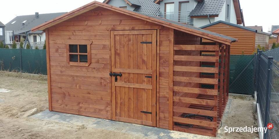 Domek ogrodowy narzędziowy 3x3 z drewutnią 1m Domki narzędziowe Wrocław