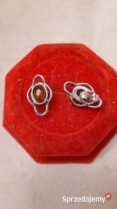 kolczyki srebrne z bursztynami Kolczyki Radom