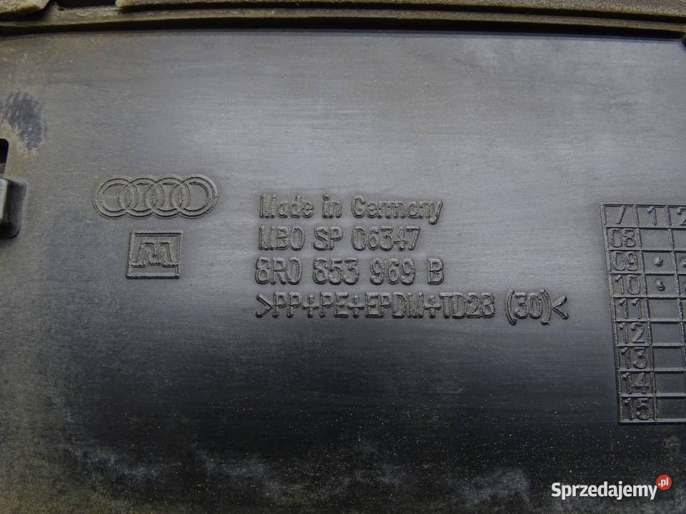 LISTWA DRZWI LEWY TYŁ LEWA TYLNA 8R0853969B AUDI