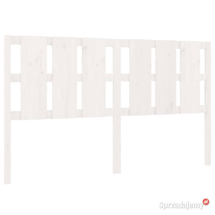 Wezgłowie łóżka białe 1855x4x100 lite drewno Warszawa