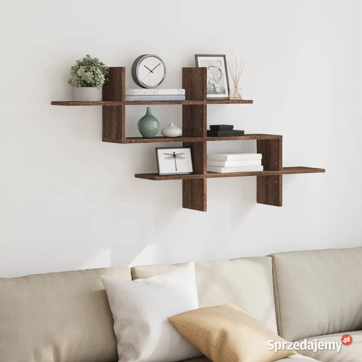 Półka wisząca brązowy dąb 1245x18x605 WM853269 mazowieckie Warszawa