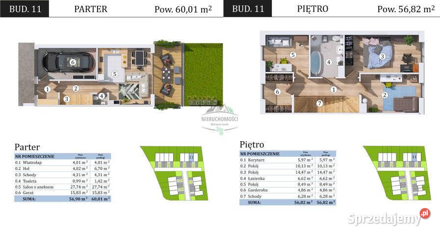 Dom szeregowy Dobrzykowice Wrzosowe Łąki 114m2 sprzedam