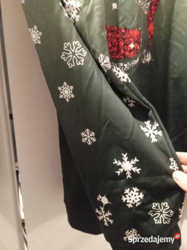 Bluza Świąteczna Damska Plus Size Zielona 16 XXL Bluzki i koszule Bydgoszcz
