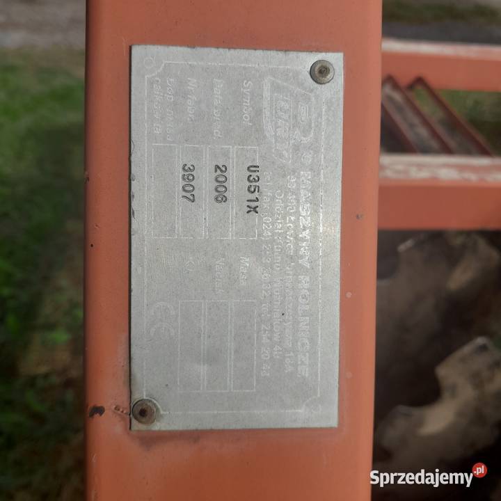 Brona talerzowa talerzowka nieuszkodzony