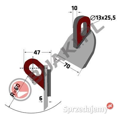 Bijak młotkowy RM807 do kosiarek bijakowych