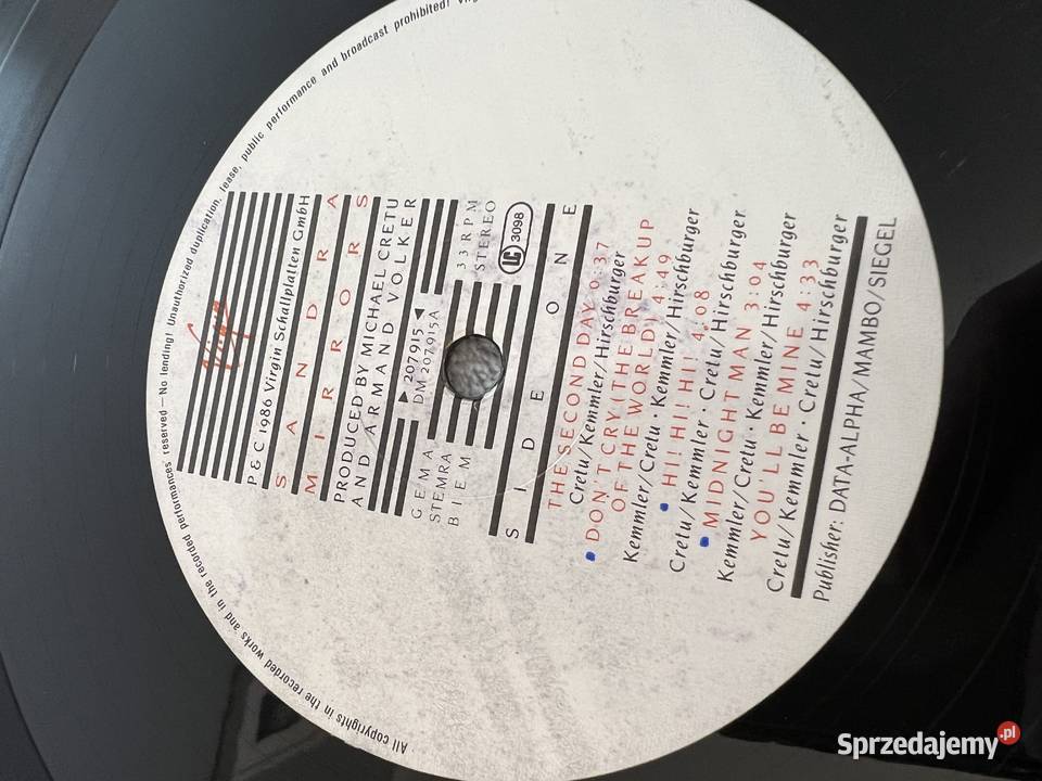 Płyta winylowa Sandra Mirrors HIT Jasło sprzedam