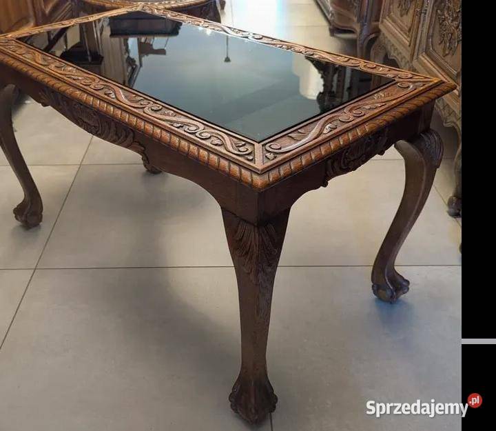Wspaniały dębowy stolik na Iwich łapach Kraśnik