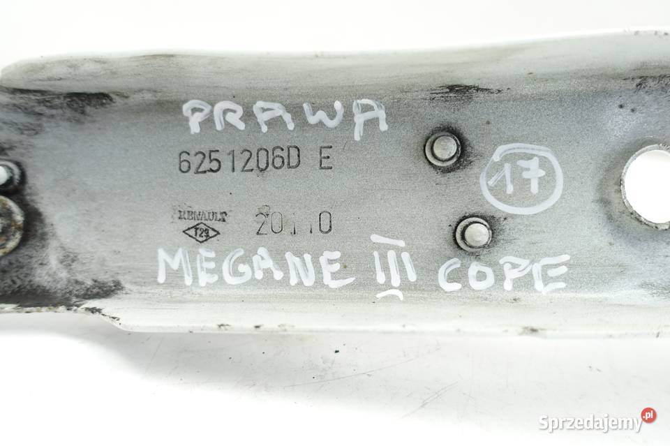 Renault Megane III coupe WSPORNIK BŁOTNIKA prawy Rudka