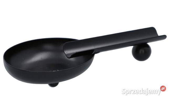 Czarna Popielniczka do Cygar z Miejscem na śląskie