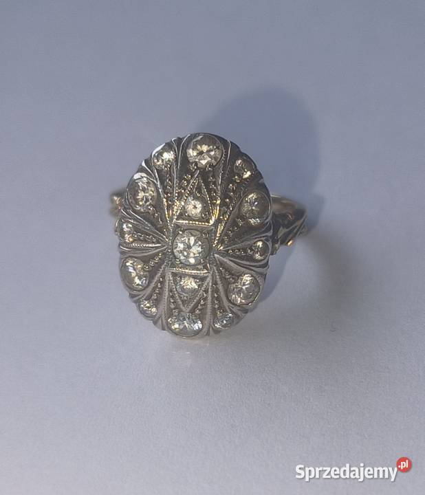 Pierścień retro złoto 585