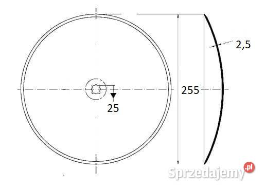 Talerz brony gładki 255x25 mm HD250025 sprzedam