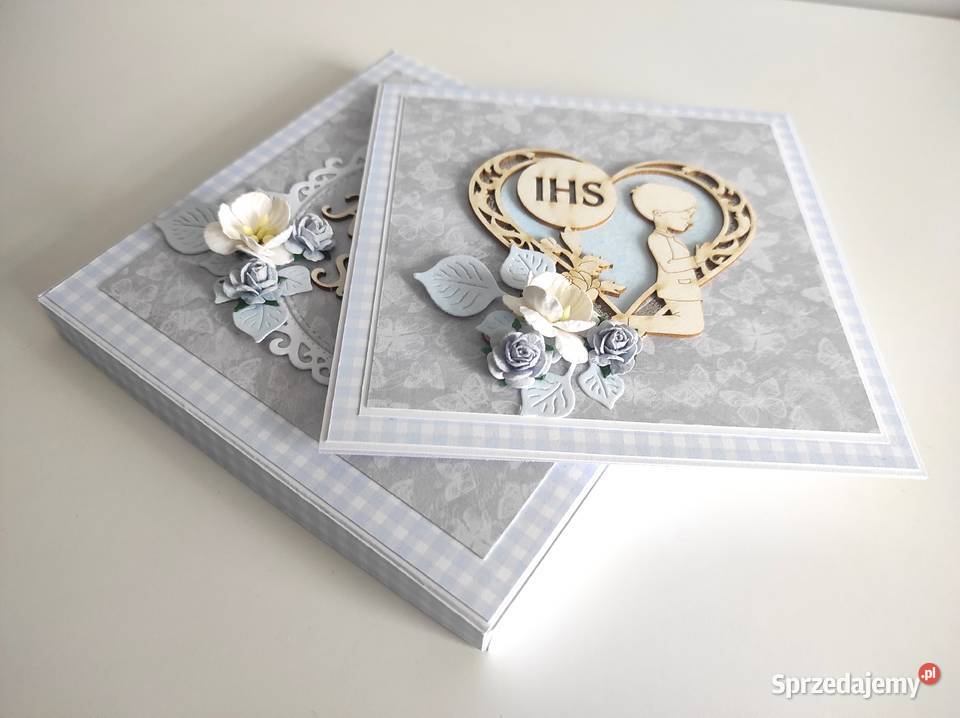 Kartka z pudeleczkiem ręcznie robiona Komunia Rękodzieło łódzkie