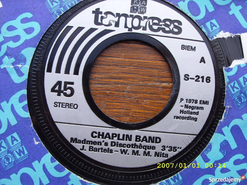 Single CHAPLIN BAND KYLAS ROCKORKESTER2 sztuki dolnośląskie Wołów sprzedam