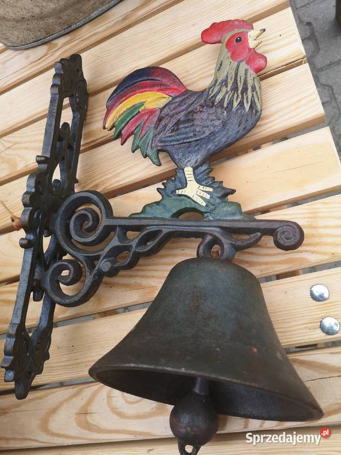Duży żeliwny kogut Dzwonek np alarmowy sprzedam