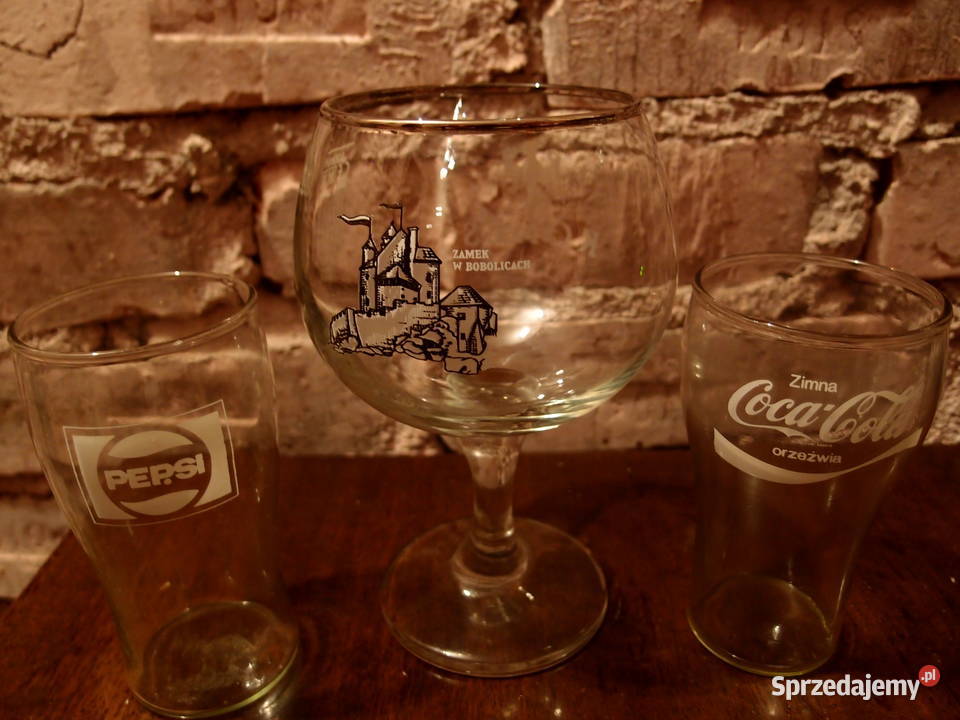 Oryginalny zestaw szklaneczki Pepsi i Coca Cola łódzkie Łódź