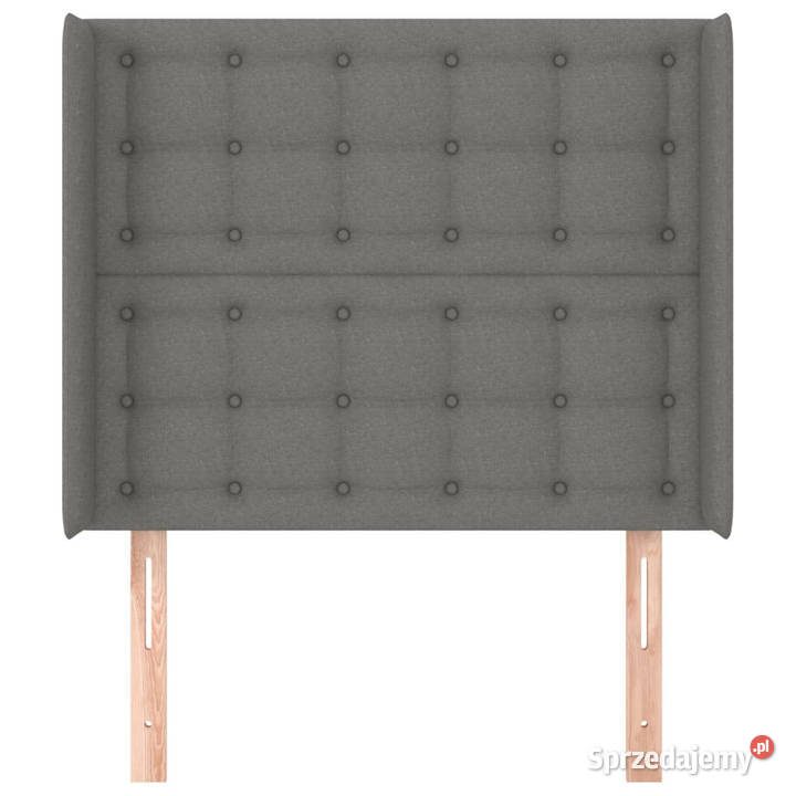 Zagłówek uszak ciemnoszary 103x16x118128 tkanina Warszawa sprzedam