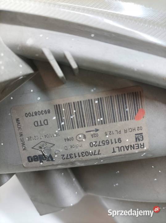 LAMPA PRZÓD PRAWA EUROPA 7700311372 Opel Vivaro