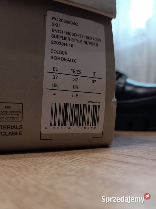 botki evenodd bordeaux 37 gruba podeszwa nowe z śląskie Katowice