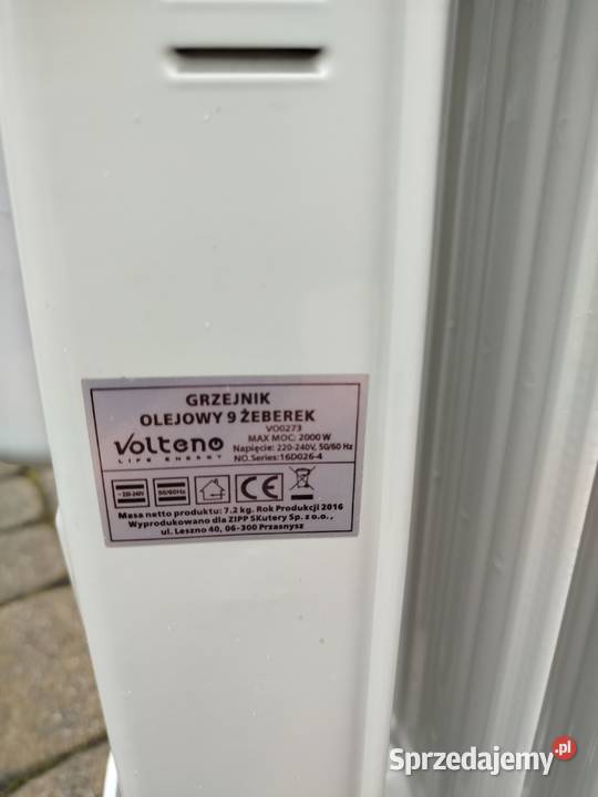 Grzejnik olejowy Voltano VO0021 2000 W 9 żeberek Skalbmierz
