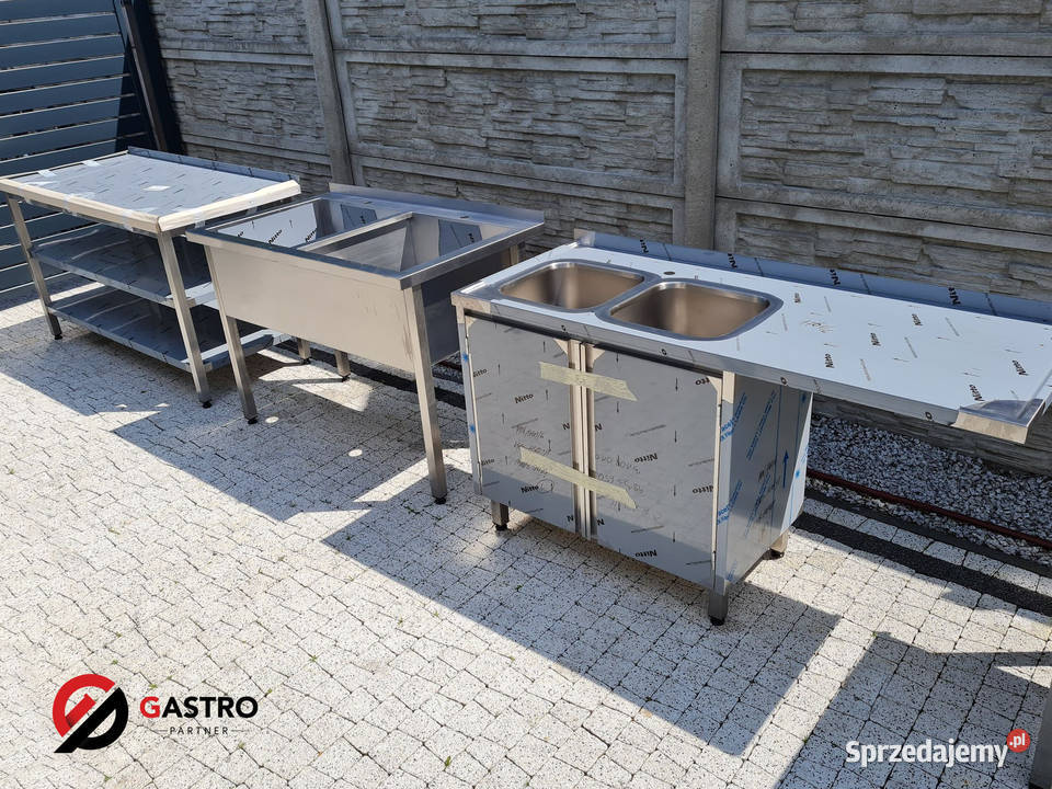 Zlew gastronomiczny 2 komorowy 120x60x85 Meble Ostrów Wielkopolski