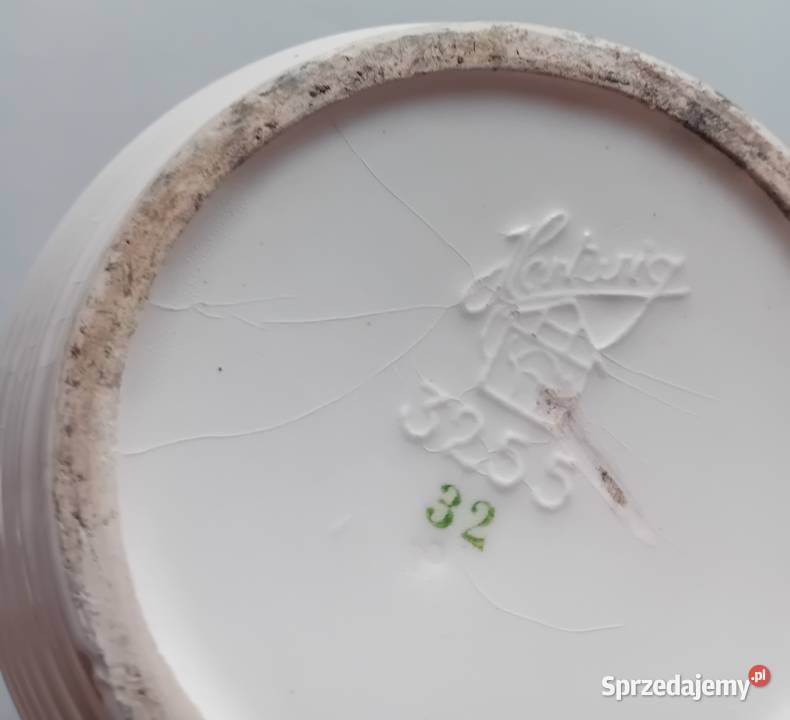 Fajansowy dzbanek art deco Hertwig Hatzhutte wielkopolskie Koźminek