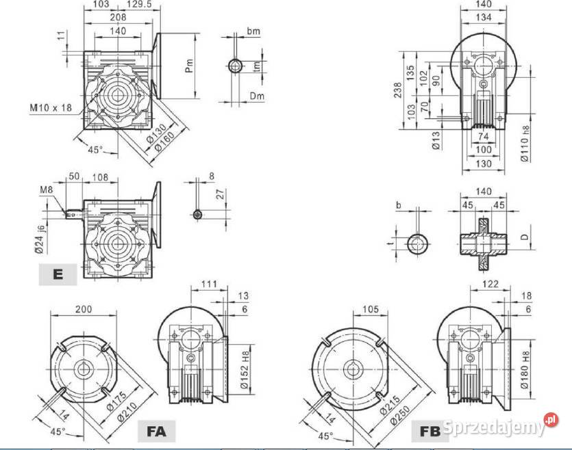 Przekładnia Ślimakowa 90 wyjśie fi 35 sprzedam