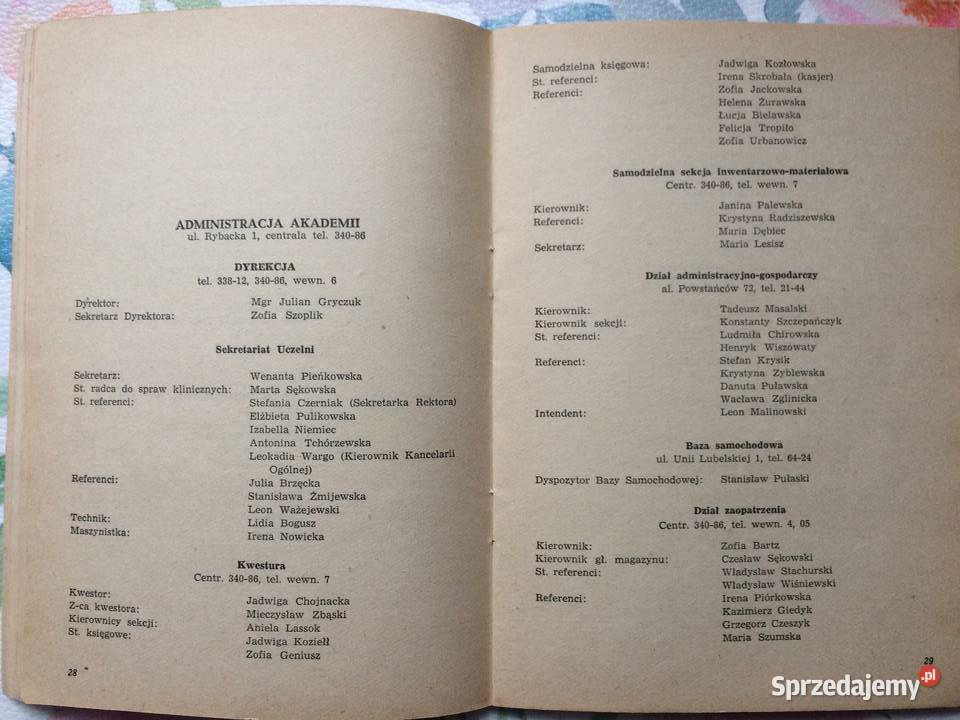 3846 Skład Osobowy I Spis Wykładów Pom Akademii Szczecin