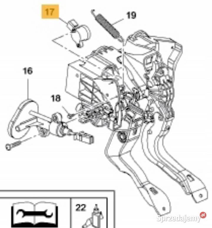 Czujnik położenia pedału sprzęgła Opel Astra J