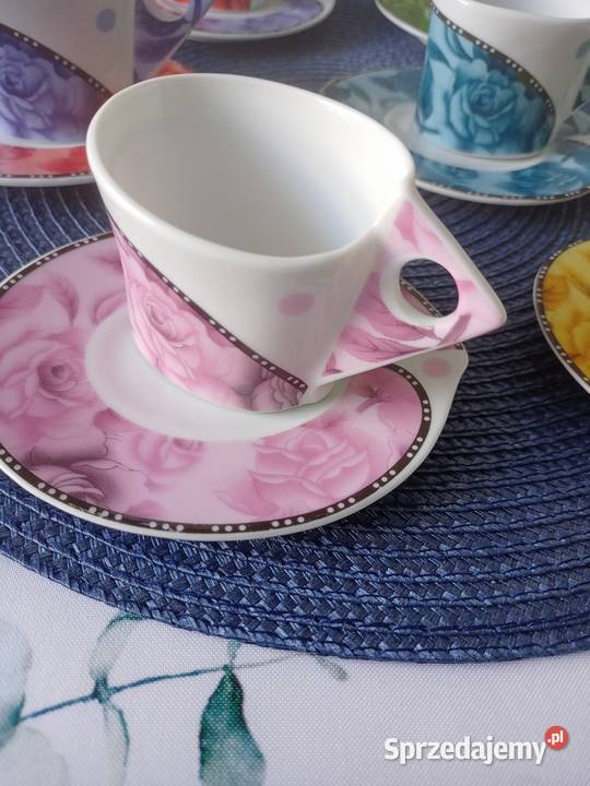 Kolorowy zestaw filiżanek do espresso Poznań
