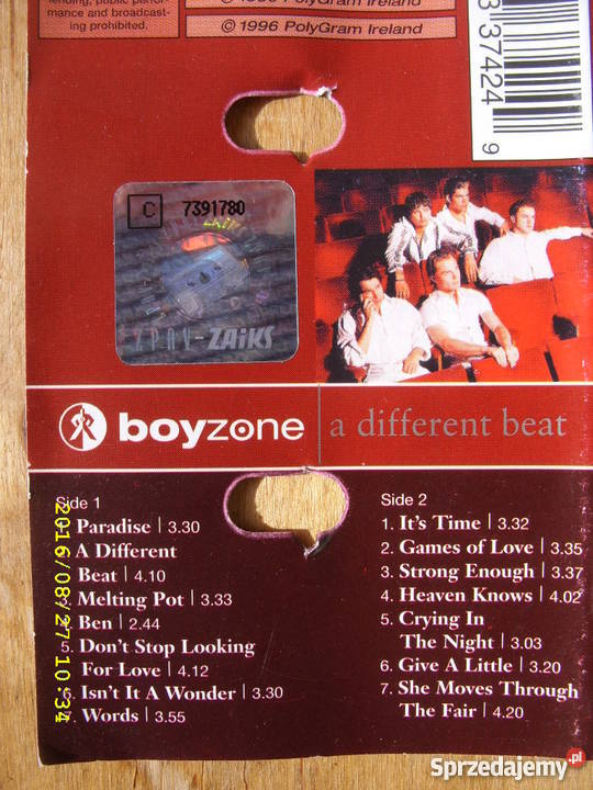 POP kaseta BOYZONEA DIFERENT BEAT Płyty i kasety Wołów