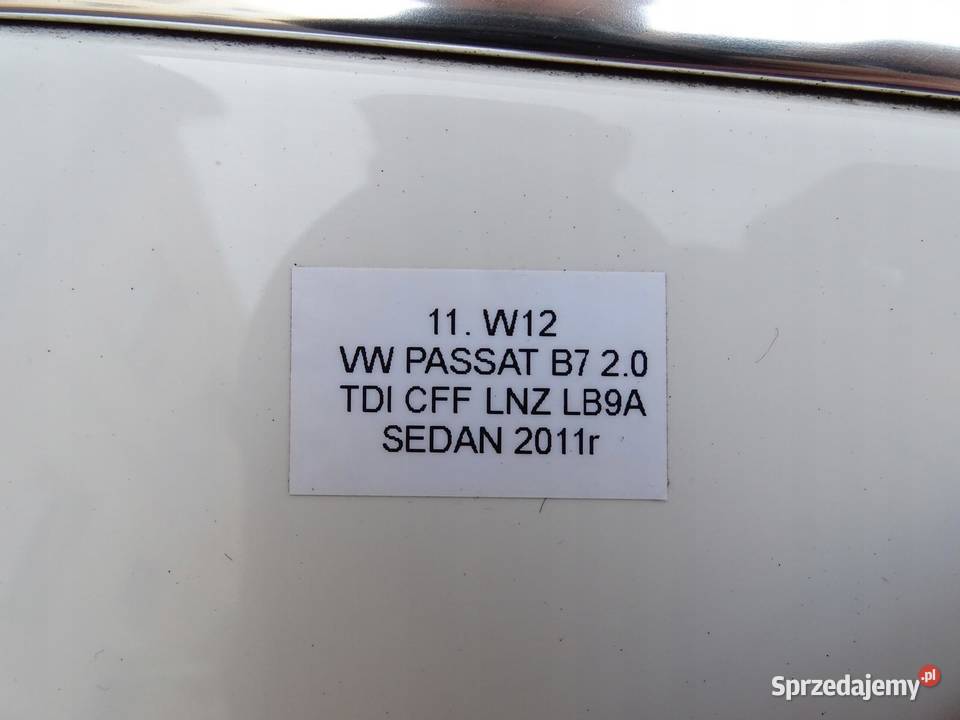 DRZWI PRAWY TYŁ PRAWE TYLNE LB9A VW PASSAT B7 3A