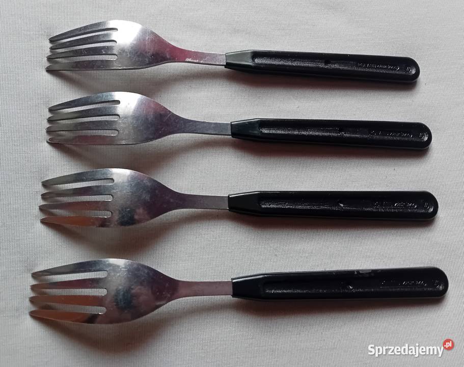 Zestaw 4 widelców z plastikowymi trzonkami Hefra Koźminek