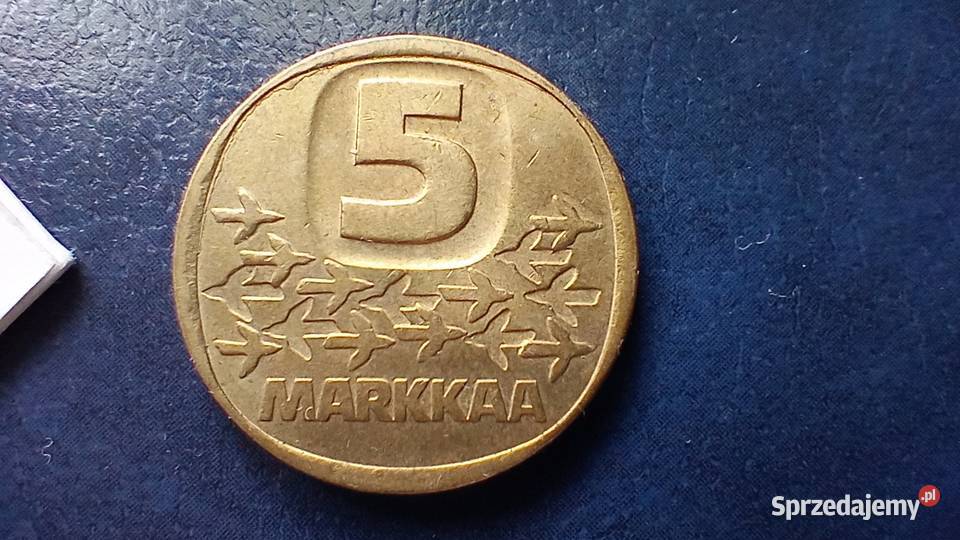 Stare monety 5 lmarek 1989 Finlandia Numizmatyka Lesko